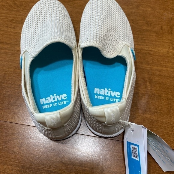 NATIVE New With Tags Cruz Bone White Shell White unisex sneakers lightweight - Picture 6 of 10